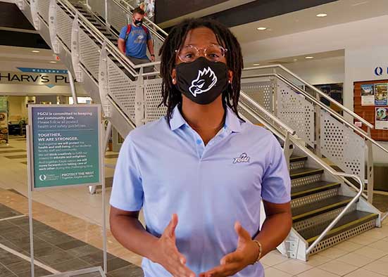 photo shows FGCU student