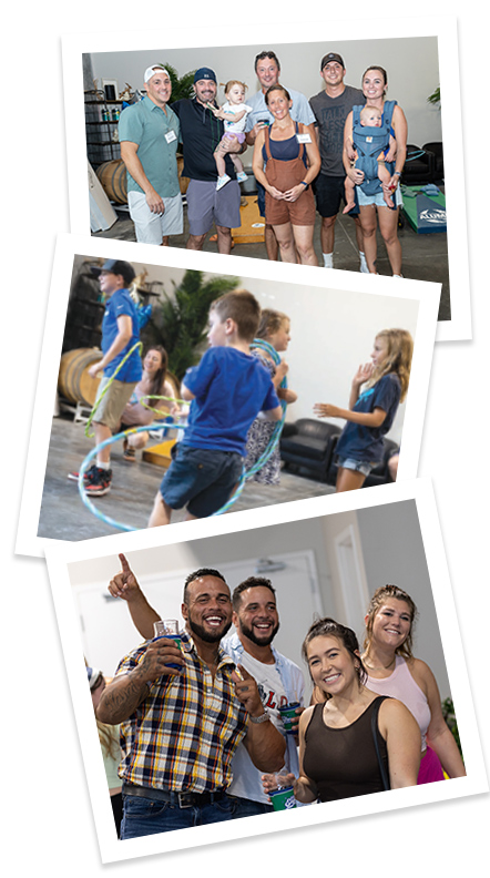 Alumni Cornhole Polaroid Collage