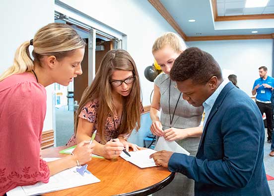 FGCU students networking